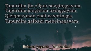 Behruz yagzon tupurdim (teksti)