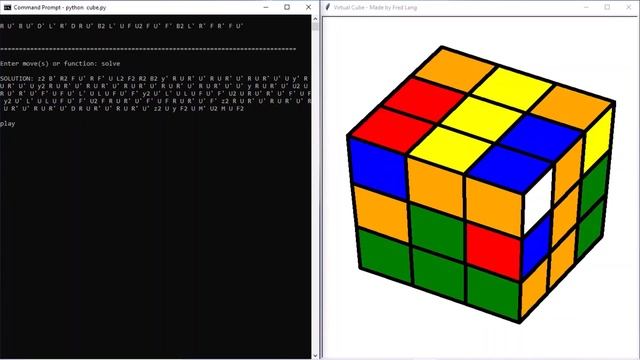 Rubik's Cube Python Program смотреть онлайн