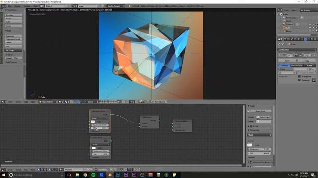 Low Poly Refraction Art in Blender (TUTORIAL) смотреть онлайн