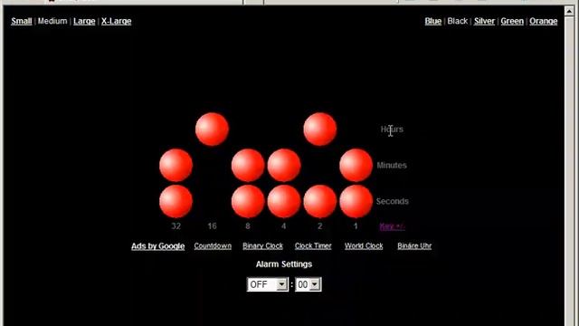 Binary Clock - Binary.OnlineClock.net смотреть онлайн
