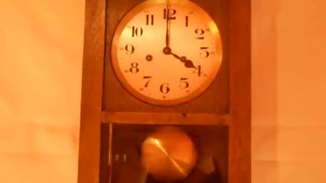 ANTIQUE GUSTAV BECKER ART DECO WALL CLOCK смотреть онлайн