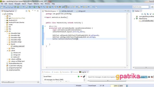 android application Tutorial 5 Ponds to kg converter Part2 смотреть онлайн