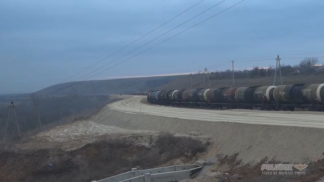 Тепловозы 2ТЭ116-773 и 2ТЭ116-635 (толкач в хвосте) компании Трансойл смотреть онлайн