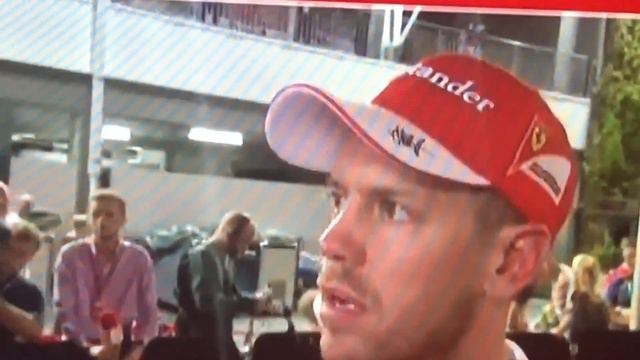 Sebastian Vettel crash first lap reaction F1 2017 Singapore GP смотреть онлайн
