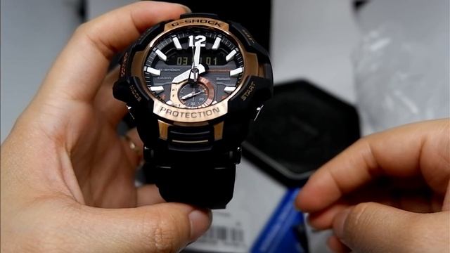 CASIO G-SHOCK GRAVITYMASTER GR-B100-1A4 UNBOXING смотреть онлайн