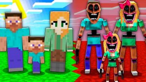 ✅ СЕМЬЯ МИМИКА vs СЕМЬЯ СТИВА в Майнкрафт