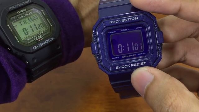 Casio 3126 module - GMN550 G-Shock mini test screen, functions demo & set-up смотреть онлайн