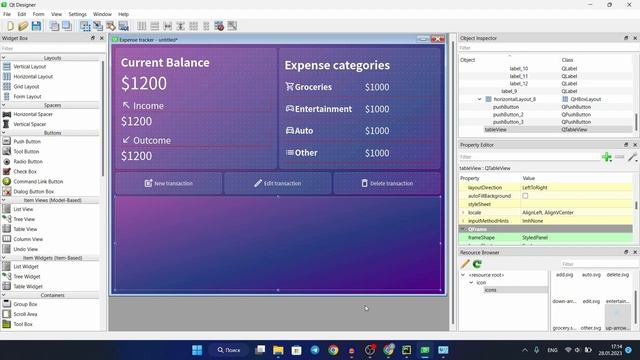 ПРИЛОЖЕНИЕ С GUI НА PYTHON и PySide6 (PyQt6). Построение GUI в Qt Designer смотреть онлайн