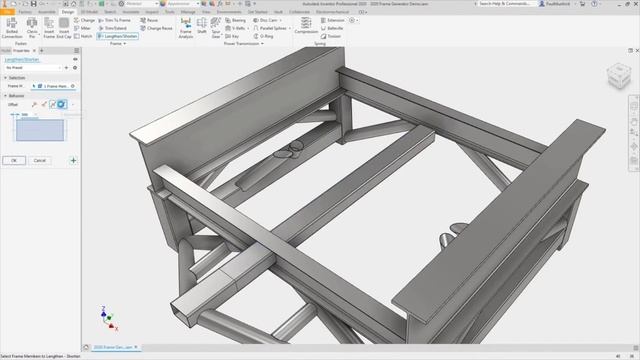 Frame Generator Improvements in Autodesk Inventor 2020 смотреть онлайн