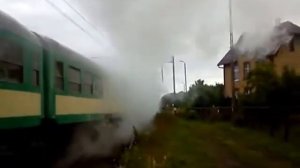 Odjazd parowozu Ol49-69 ze stacji Mścice 23.06.2014