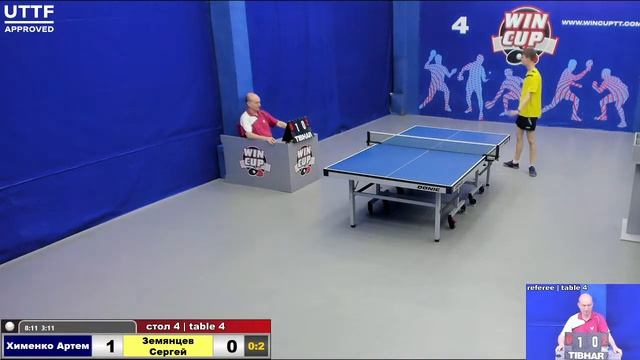 19:30 Хименко Артем 1-3 Земянцев Сергей стол 4 Юг-3 31.05.21 смотреть онлайн