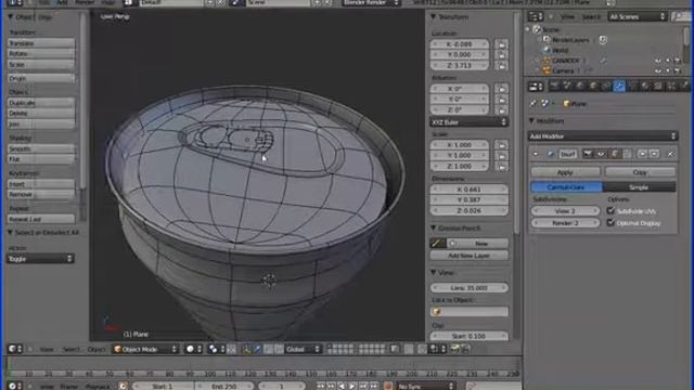 Blender3dStudio - Modeling Coca-Cola can in blender part II ไทย смотреть онлайн