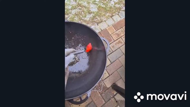 Обжиг чугунного казана! смотреть онлайн