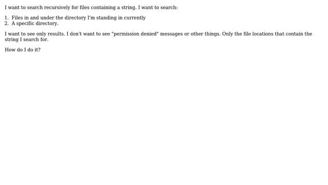 How to search recursively for a string in linux? смотреть онлайн