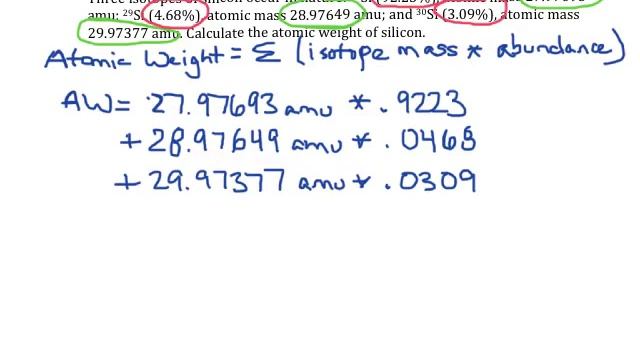 Practice Exercise p 48 Calculate Atomic Weight смотреть онлайн