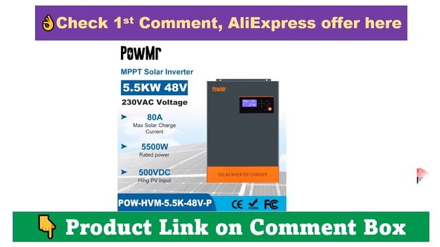Best PowMr 5.5KW Hybrid Solar Inverter смотреть онлайн