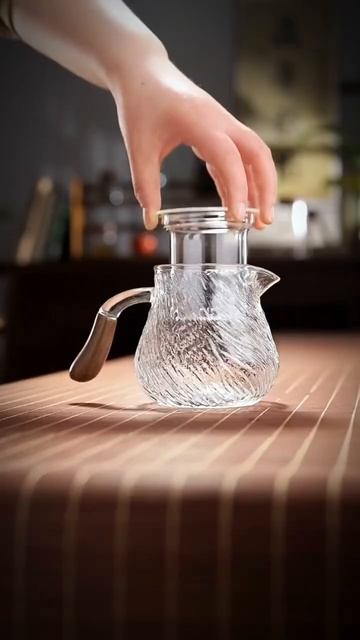 This glass tea set is so convenient! смотреть онлайн