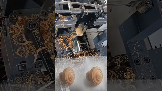 Small Auto Feeding CNC Wood Lathe Machine For Drawer handle смотреть онлайн