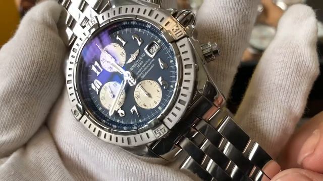 Review Breitling Chronomat Evolution Chronograph Chronometer A13356 Like New Fullbox смотреть онлайн