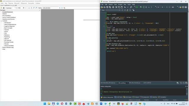 Чертежи dxf с помощью Python ezdxf смотреть онлайн