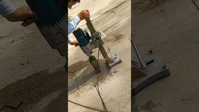 Core Cutting at site in canal side slope to check thickness of concrete and strength of concrete... смотреть онлайн