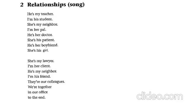 GrammarChants 5.2 Relationships