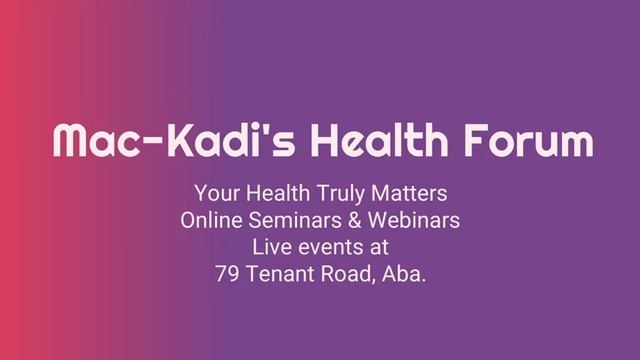 Mac-Kadi Health Forum смотреть онлайн
