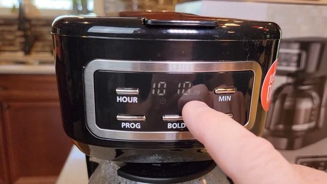 HOW TO SET TIME Auto Brew Walmart Mainstays 12 Cup Programmable Coffee Maker Auto Start смотреть онлайн