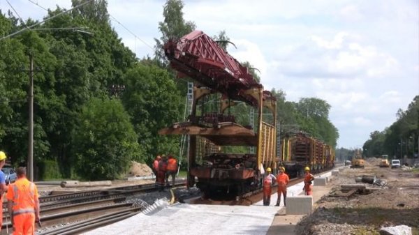 Рабочий цикл путеукладчика / Work cycle of track assembly crame