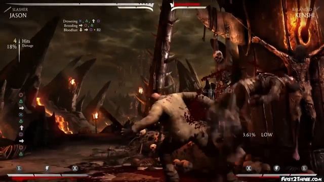 MKX - Jason (Slasher) combos 28-41% 0-1 meter +51% corner смотреть онлайн