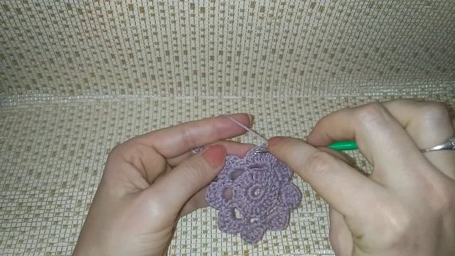 Квадратный мотив. Вяжем крючком. смотреть онлайн