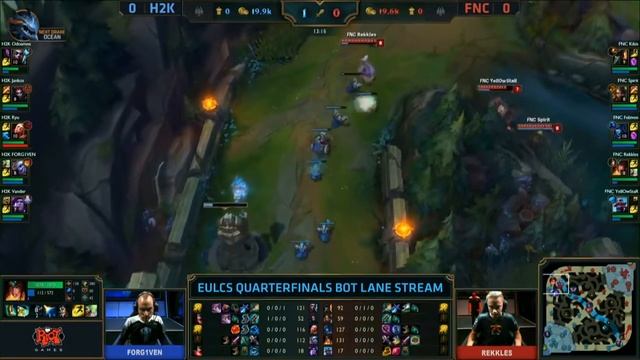 H2K FORG1VEN & Vander vs FNC Rekkles & YellOwStaR | Game 1 | EU LCS 2016 Summer Quarterfinals смотреть онлайн