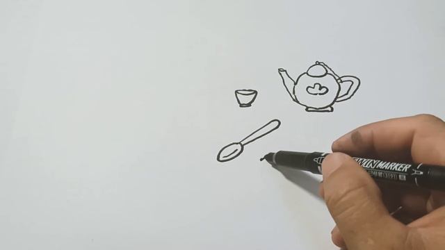 Bolalar uchun oshxona anjomlari rasmini chizish / Kitchen Drawing FOR KIDS смотреть онлайн