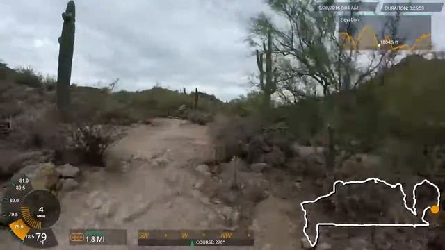 Mountain Biking Easy Trails at Usery Mountain Park, Arizona, Garmin VIRB XE смотреть онлайн