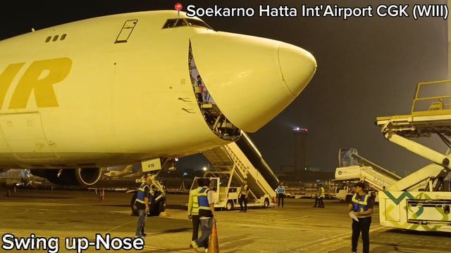 Melihat proses unloading kargo dari hidung pesawat#planespotting #atlasair смотреть онлайн