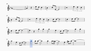 Листья жгут. М.Дунаевский - Н.Олев. Ноты для альт саксофона