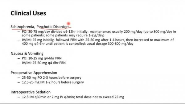 Chlorpromazine 50 mg, 25 mg, tablet Uses, Pharmacology, Side Effects, Dosage