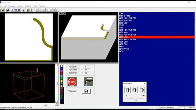 CNC Simulator - G02 смотреть онлайн