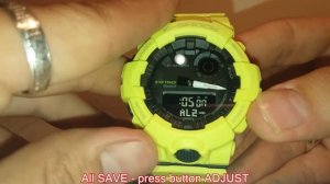 Casio G-Shock GBA-800 manual 5554 to set alarm