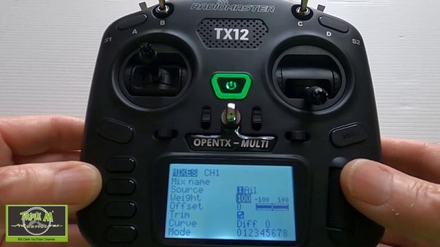 RadioMaster TX12 Setting Up Aileron Differential With GV's