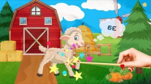 Домашние животные для детей - Звуки животных - Как говорят животные - корова лошадь цыплёнок