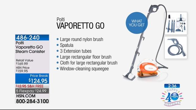 Polti Vaporetto GO Steam Canister смотреть онлайн