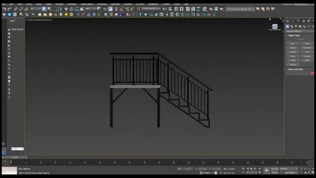 Metal stairs 3D model смотреть онлайн