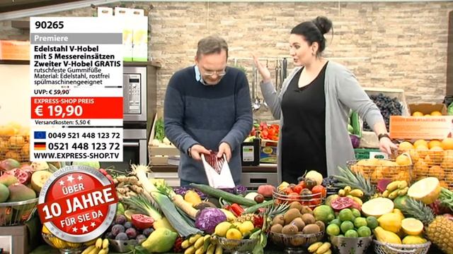 Express Shop AKTION – 2 Edelstahl V-Hobel zum Preis von 1 смотреть онлайн
