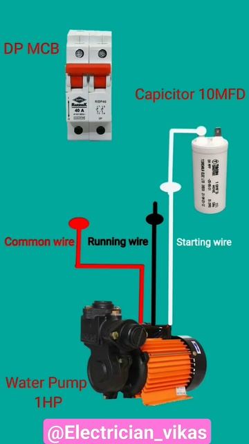 Water pump capacitor connection.. #youtubeshorts #waterpump #capacitor #youtube #popular #viral смотреть онлайн
