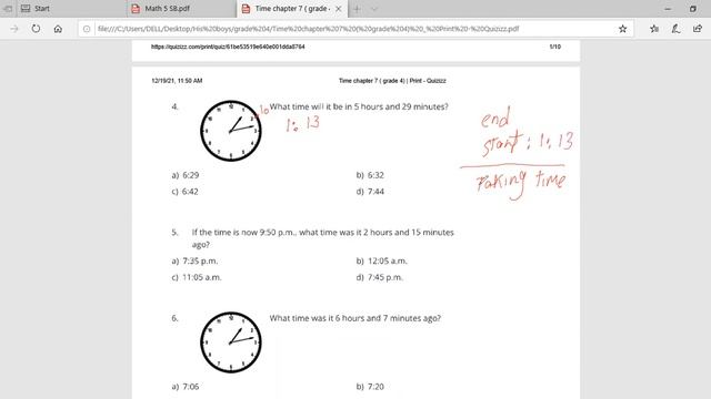 Time interval in hours and minutes (worksheet) смотреть онлайн