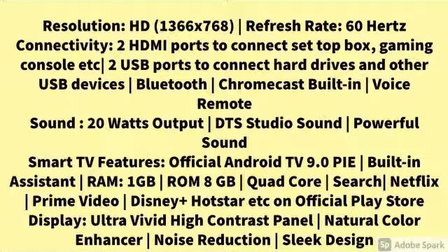 N0.1 Hisense 80 Cm (32 Inches) HD Ready Smart Certified Android LED TV 32A56E (Black) (2020 Model)