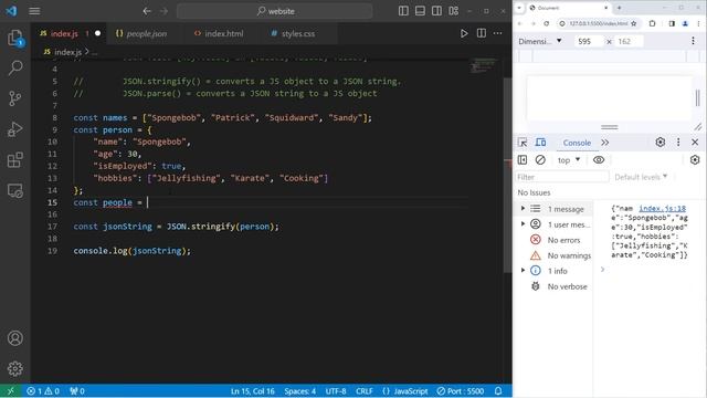 Работа с форматом JSON в JavaScript // Learn JSON files смотреть онлайн