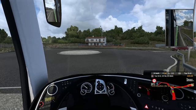 Euro Truck Simulator 2 Évora to Setúbal (Setra 517 HDH Top Class mod) смотреть онлайн