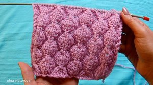 458 ОБЪЕМНЫЕ РОМБИКИ Вязание  Узоры спицами